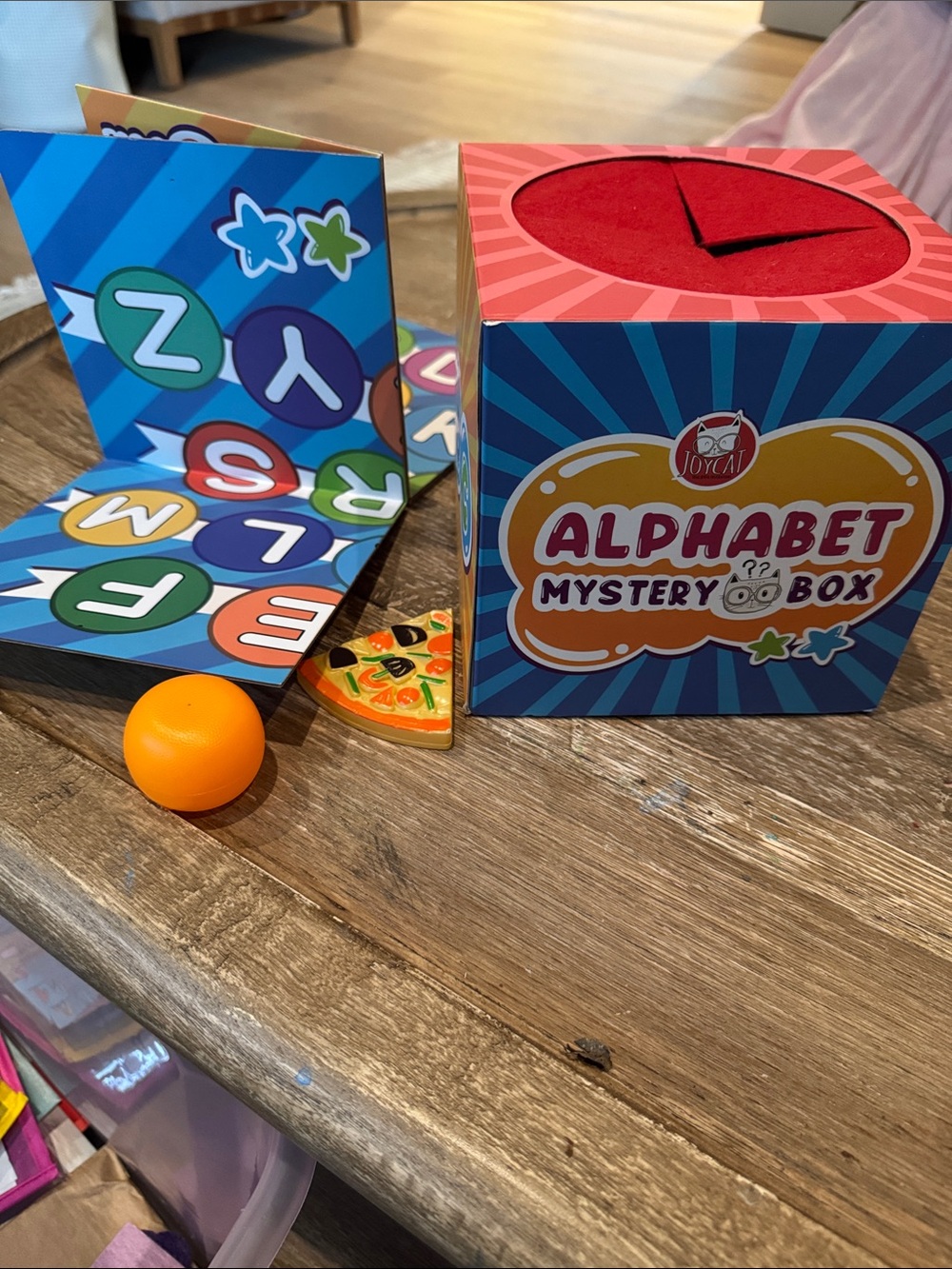 Alphabet Mystery Box - Blue & Red Interactive Learning Toy